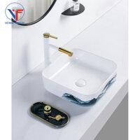 LAVABO - CHẬU RỬA MẶT ĐẶT BÀN ĐÁ GỐM SỨ MỸ THUẬT