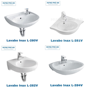 Lavabo chậu rửa mặt góc nhỏ đẹp Inax L-281V