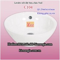 Lavabo đặt bàn,chậu nail HC C104