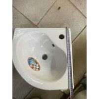 lavabo góc treo tường, lavabo treo góc tường, lavabo tam giác