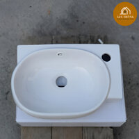 Lavabo góc treo tường trái - phải men nano kháng  cao cấp