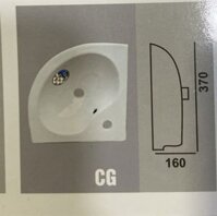 LAVABO GỐC VUÔNG minh long 16*37*37cm