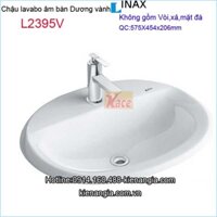 Lavabo rửa mặt  âm bàn dương vành Inax L2395V