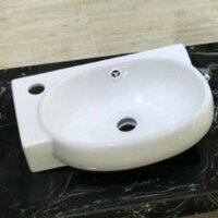 Lavabo treo tường, lavabo góc treo cỡ nhỏ - TẶNG KÈM BỘ XẢ CHẬU RỬA MẶT - Chọn Nowship giao nhanh trong tphcm