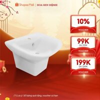 Lavabo treo tường TUSLO COCL002 liền thân, thiết kế hiện đại với sứ trắng cao cấp, chống ố vàng, tiện lợi, có lỗ xả tràn