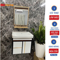 Lavabo tủ chậu rửa mặt mini đủ mẫu gương vuông tròn, Tủ lavabo góc BIG HOME