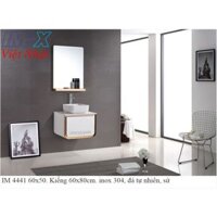 Lavabo tủ inox 304 mạ màu, mặt đá marble IMEX Việt Nhật IM
