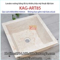 Lavabo vuông mỹ thuật KAG-ART85