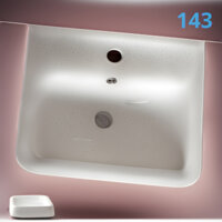 LAVABO VUÔNG TRẮNG TREO TƯỜNG 143