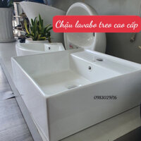Lavabo vuông treo tường cao cấp