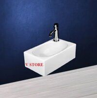 Lavabo vuông treo tường, đặt bàn siêu nhỏ,hàng Việt Nam cao cấp - LAVAB0  XA NHƯA VOI NONG LANH