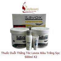Lavo EM330 kem thuốc duỗi thẳng tóc lavox màu trắng sọc đột phá về mùi hương 500ml x2