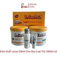 Lavo EN329 kem thuốc duỗi thẳng tóc lavox màu cam dành cho mọi loại tóc 500ml x2
