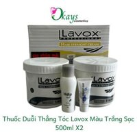Lavo OK330 kem thuốc duỗi thẳng tóc lavox màu trắng sọc đột phá về mùi hương 500ml x2
