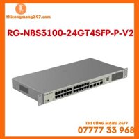 Layer 2 Smart Managed PoE Switch 24 Cổng 10/100/1000BASE-T + 4 cổng quang 1G Ruijie RG-NBS3100-24GT4SFP-P-V2