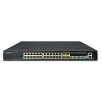 Layer 3 24 Port 10/100/1000T 802.3at PoE + 4 Port 10G SFP+ Stackable Managed Switch – SGS-6341-24P4X