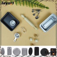 Layor1 4 Đồ Chơi Nhà Bếp Thu Nhỏ, Phụ Kiện Búp Bê Bạc Đen Nhà Búp Bê Khay Nướng Bánh, Đồ Chơi Dụng Cụ Làm Bánh Mô Hình Cảnh Chơi Nhà Máy Nướng Đĩa Búp Bê