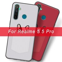 【Lazashow】For OPPO Realme 5 / 5 Pro Cute Dog Pocket Puppy Soft TPU Back Shockproof Phone Case