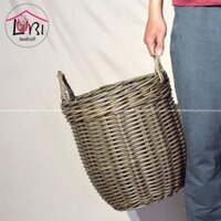 LB090 – Sọt tròn đựng đồ đan nhựa giả mây – bền, đẹp