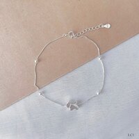 LC01 Lắc chân bạc cún con đáng yêu (Mua một tặng một hộp trang sức)