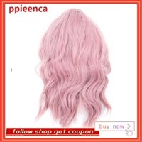 LC210-1 Curly Wavy Wig Pink Pastel Short Bob Synthetic Cosplay Costume