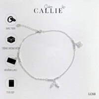 LC68 - Lắc chân bạc Callie Silver đuôi cá và cỏ bốn lá