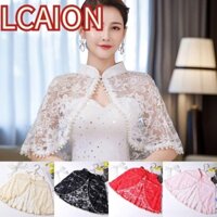 Lcaion Khăn choàng cô dâu Cosplay Vải tuyn Khăn choàng mềm Cape Phụ kiện đám cưới Áo choàng cưới