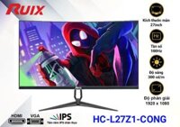 LCD 27” RUIX HC-L27Z1 CONG Chính hãng (IPS – VGA, HDMI, 1920×1080, 100Hz, 1500R, 3 cạnh viền mỏng, Kèm cáp HDMI, Dây nguồn 3.5m, Đế Chữ V) + Tặng 1 Headphone 7.1