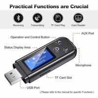 "LCD Bluetooth Adapter Receiver Transmitter with Clear Display - Wireless Audio Solution"