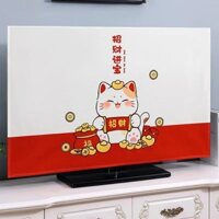 Lcd TV Cover Vải In Chống Bụi Màn Thời Trang Vải Tivi Đơn Giản Khăn Che Tivi