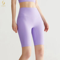 [L.circle] Quần tập yoga lưng cao nữ 5 phút quần thể thao ngắn không dấu vết