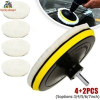 [Lck] 6 Cái / bộ 3 / 4 / 56 / / 7in Đánh Bóng Đánh Bóng Xe Máy Khoan Len Bánh Xe Lau Nhà Bộ