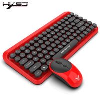 LD-WKM800 HXSJ Bộ Bàn Phím Và Chuột Không Dây Đa Phương Tiện Mini 2.4Ghz Thiết Kế Keycap Tròn Hoài Cổ Tiết Kiệm Điện Thông Minh