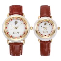 LDKFJH Watch,Couple Jade Luminous Wristwatch,Waterproof Date Wrist Watch Analog Quartz Chronograph with Leather Watches,Business Casual Sport Desig...