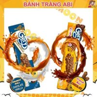 [LẺ 1 CÂY] Bánh Cuộn Phủ Socola/Socola Vanila viền 4 lớp ngon giòn rụm Gery Crunch Roll 23g/1cây