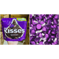 LẺ 100G TỪ TÚI LỚN SÔ CÔ LA ĐẮNG HERSHEY KISSES DARK CHOCOLATE - USA