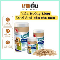 [Lẻ 50-250v] Viên dưỡng lông Excel 8in1 cho chó mèo nhập Đức