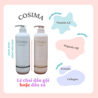 Lẻ chai dầu gội hoặc dầu xả Collagen Wheat Protein Cosima mượt tóc 800ml/ chai cho mọi chất tóc