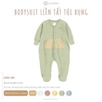 LE COON- Bodysuit dài tay cho bé Lecoon liền tất túi bụng LC09109