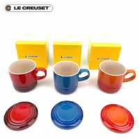 Le Creuset cà phê cốc nước với nắp chai Dazzle Rainbow Ceramic Cup Cặp đôi cốc 300ml
