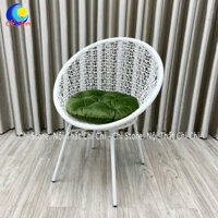 Lẻ ghế ban công nhựa giả mây đan dây rối cách điệu