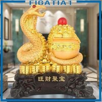 Lễ hội mùa xuân 2025 Tượng rắn màu vàng để trang trí kệ sách Kích thước đa năng M