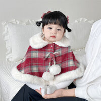 Lễ hội mùa xuân Giáng sinh triều cần thiết cho bé ~ áo khoác mùa đông nữ kẻ sọc cl