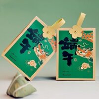Lễ hội thuyền rồng túi giấy Hộp quà bánh bao bì xách tay Túi đựng trứng vịt muối túi quà kẹo nướng [yfs]