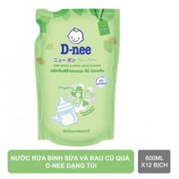 (Lẻ) Nước rửa bình sữa Dnee Organic túi 600ml chai 620ml Date mới (ảnh thật)