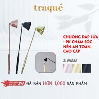 Lẻ Phụ kiện chăm sóc nến - khêu, chuông, khay và kéo cắt bấc nến bằng kim loại không gỉ - 2.Chuông dập lửa - Đen