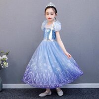 Lễ Phục Sinh Elsa Hoạt Hình Gạc Đầm Công Chúa Bé Gái Váy Mùa Hè Frozen Elsa Đầm Công Chúa ZSN