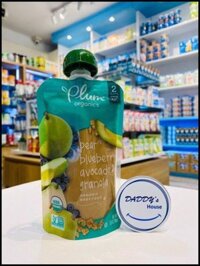 Lê, việt quất, bơ & granola Plum Organic từ 6th (99g)