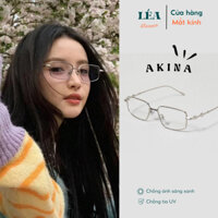 [LÉA GLASSES] Kính mắt chuyên lắp cận AKINA cao cấp dáng vuông Bayonetta Y2K Oval Vintage HOT TREND