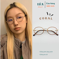 [LÉA GLASSES] Kính mắt kim loại chuyên lắp cận CORAL cao cấp Bayonetta Y2K Oval Vintage HOT TREND
